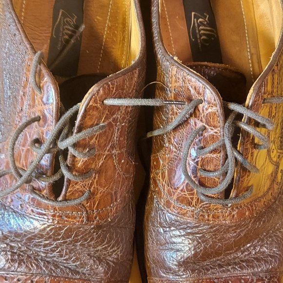 Andrea Crocodile Lace Up in Cognac by Zelli Italia - Picture 5 of 12